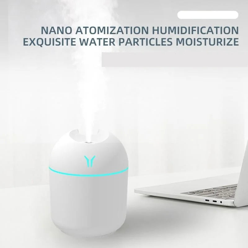 250ML Mini Air Humidifier with LED Color Lamp