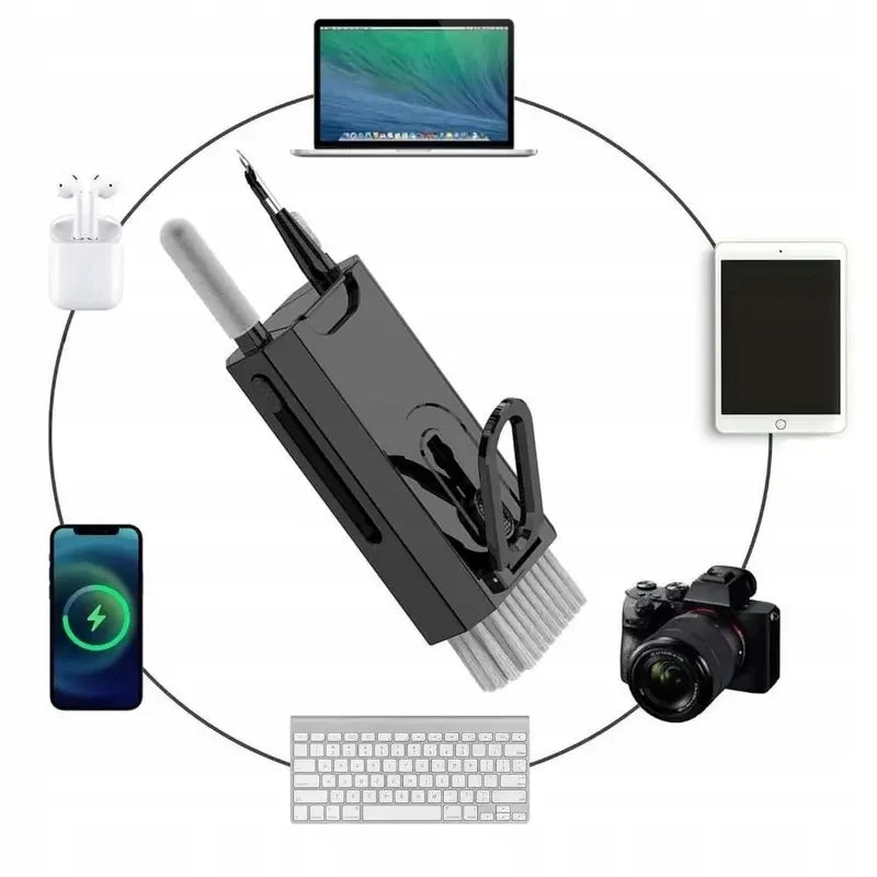 8 in 1 Keyboard Cleaning Kit, Earphones Cleaner, Brush for Airpod, Cleaning Tools for Computer Tablet Laptop TV Screen Mobile Phone 