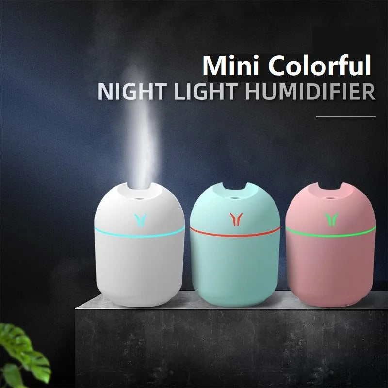 250ML Mini Air Humidifier with LED Color Lamp