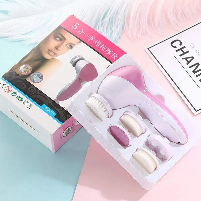 Electric Facial Cleaner 5 in 1 Face Cleansing Brush For Women 