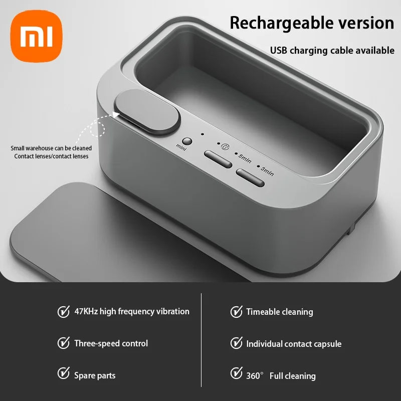 Ultrasonic Portable Cleaning Machine Jewelry Glasses 
