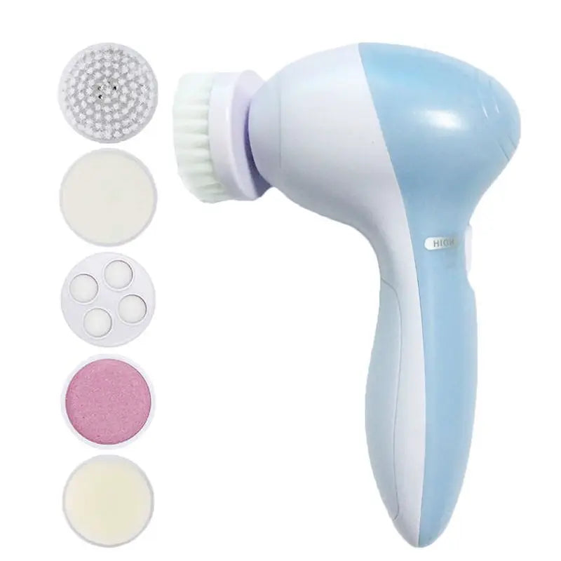 Electric Facial Cleaner 5 in 1 Face Cleansing Brush For Women 