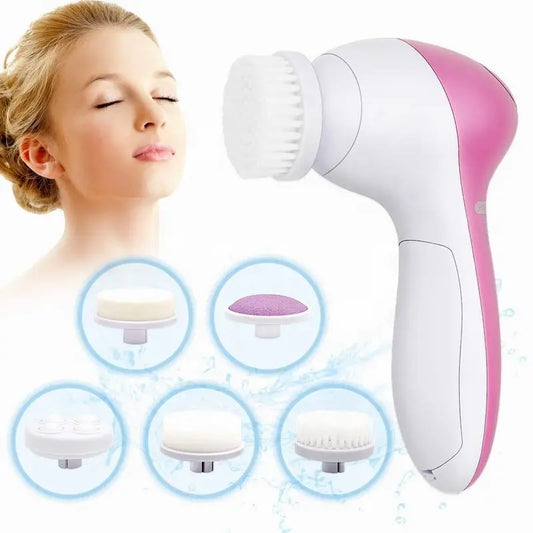 Electric Facial Cleaner 5 in 1 Face Cleansing Brush For Women 