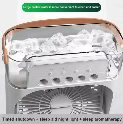 Fan Cooling  Air Cooler with LED Night Light and 5-Hole Humidifier