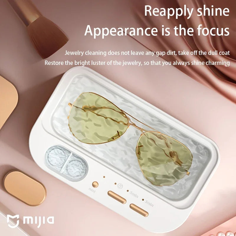 Ultrasonic Portable Cleaning Machine Jewelry Glasses 