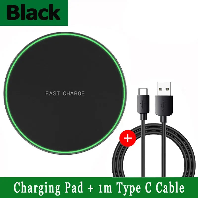 100W Fast Wireless Charger Pad for Iphone 15 14 13 12 X Pro Max 8 Samsung Galaxy S23 Xiaomi 
