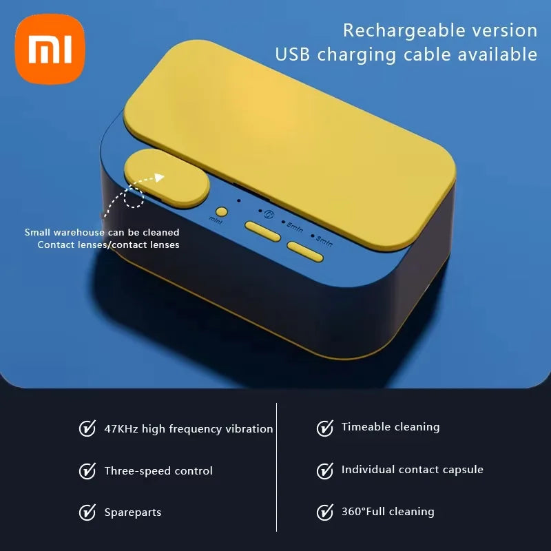 Ultrasonic Portable Cleaning Machine Jewelry Glasses 