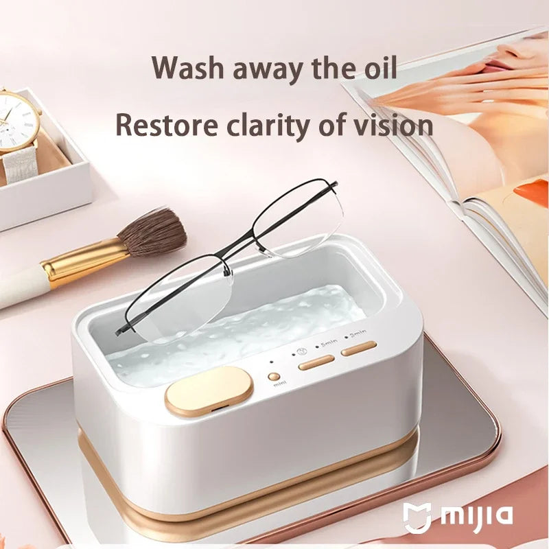 Ultrasonic Portable Cleaning Machine Jewelry Glasses 
