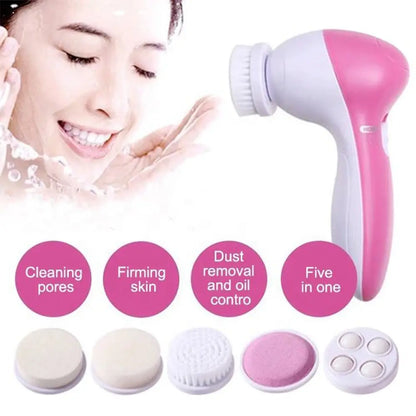Electric Facial Cleaner 5 in 1 Face Cleansing Brush For Women 