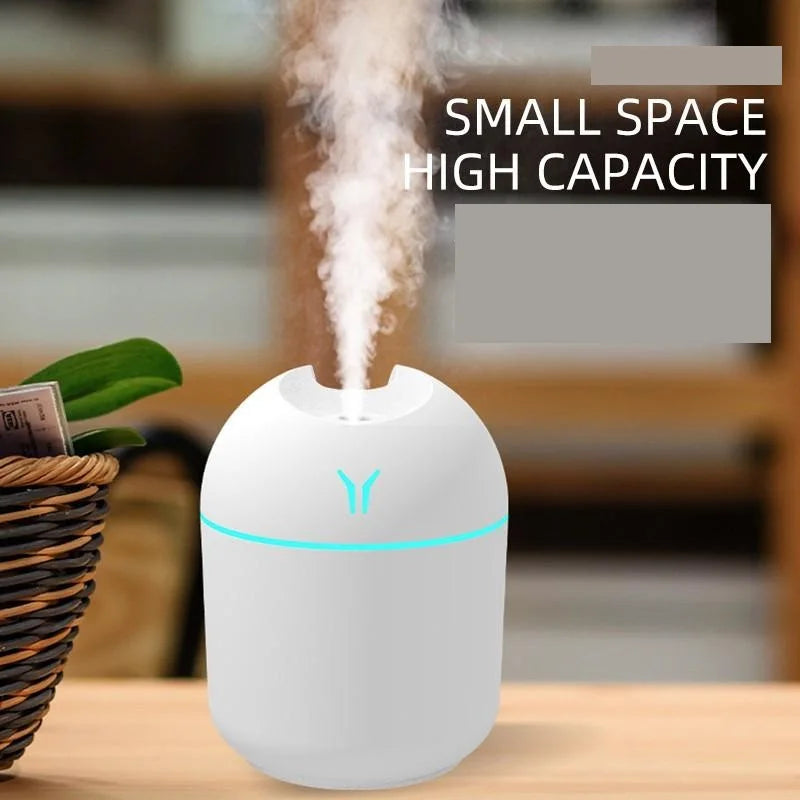 250ML Mini Air Humidifier with LED Color Lamp